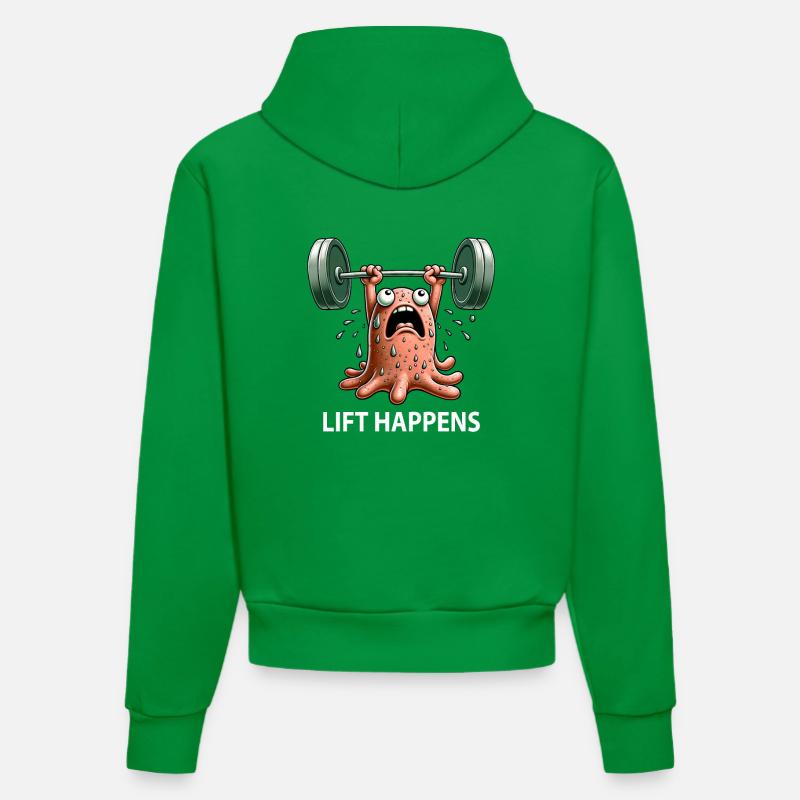 Entraînement d’haltères d’haltérophilie Amoeba - Sweat à capuche bio ajusté fabriqué en UE - City Green