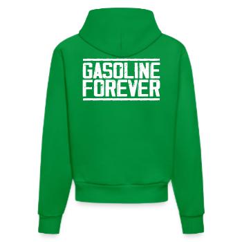 Benzin für immer - Organic Fitted Hoodie Made in EU - City Green - Hinten