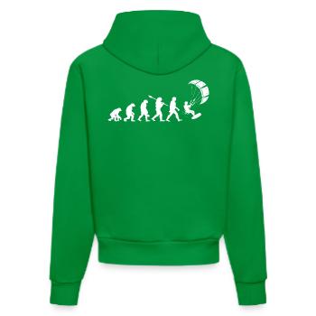 Development of kitesurfing - Organic Fitted Hoodie Made in EU - City Green - Back