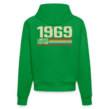 Vintage 1969 Anniversaire Rétro - Né en 1969 - Sweat à capuche bio ajusté fabriqué en UE - City Green - Dos