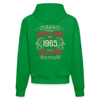60ème anniversaire cadeau mari Original mars 1965 - Sweat à capuche bio ajusté fabriqué en UE - City Green - Dos