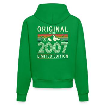 18ème anniversaire cadeau mari Original avril 2007 - Sweat à capuche bio ajusté fabriqué en UE - City Green - Dos