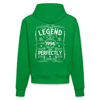 29th Birthday Original Vintage 1996 - Organic Fitted Hoodie Made in EU - City Green - Back