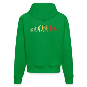 Evolution Lustiger Belgischer Malinois-Schäferhund - Organic Fitted Hoodie Made in EU - City Green - Hinten
