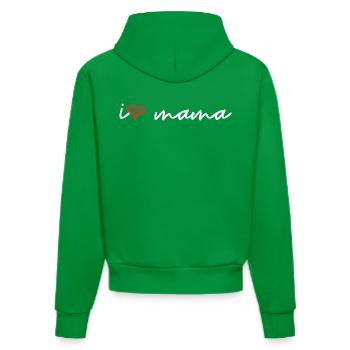 I love Mom - Sweat à capuche bio ajusté fabriqué en UE - City Green - Dos