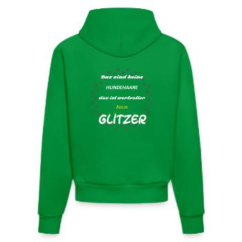 Sheltie Glitzer 4k4qg - Organic Fitted Hoodie Made in EU - City Green - Hinten