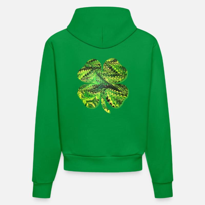 Trèfle E 35 - Sweat à capuche bio ajusté fabriqué en UE - City Green