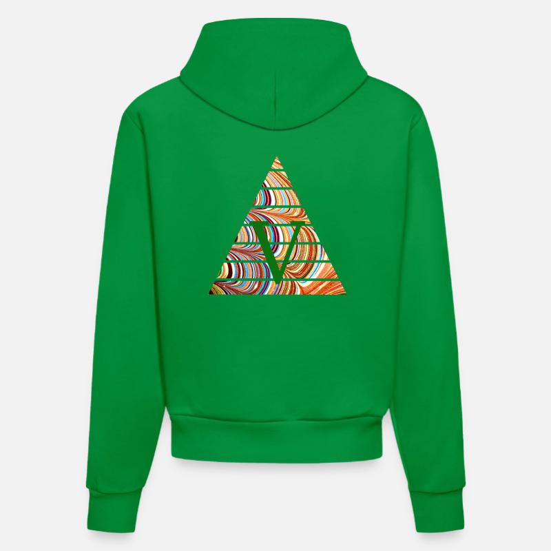 Triangle E 56 V - Organic Fitted Hoodie Made in EU - City Green