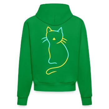 Kawaii Chat Chats Animaux Ukraine Animal Amour - Sweat à capuche bio ajusté fabriqué en UE - City Green - Dos