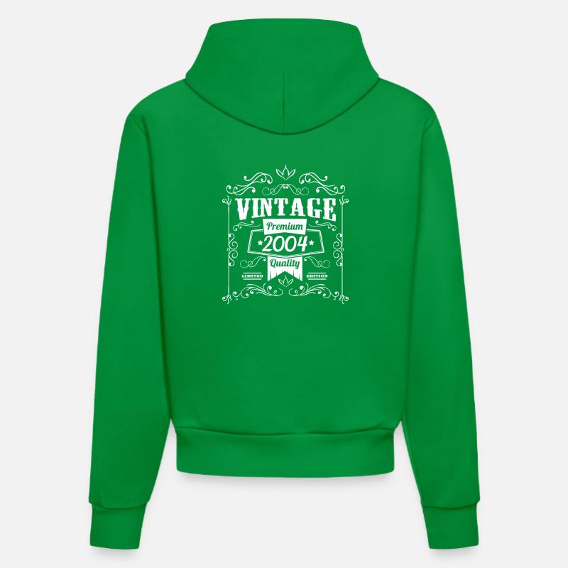Anniversaire 2004 Millésime - Sweat à capuche bio ajusté fabriqué en UE - City Green