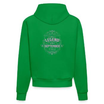 Geschenkideen zum Geburtstag September 1962 - Organic Fitted Hoodie Made in EU - City Green - Hinten