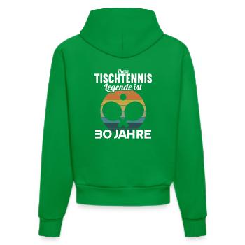 Diese Tischtennis Legende 30 Jahre 30 Geburtstag - Organic Fitted Hoodie Made in EU - City Green - Hinten