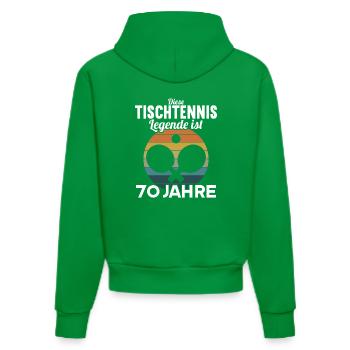 Diese Tischtennis Legende 70 Jahre 70 Geburtstag - Organic Fitted Hoodie Made in EU - City Green - Hinten