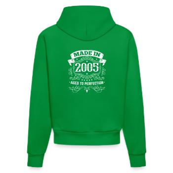 Made in 2005 Vintage Geburtstag - Organic Fitted Hoodie Made in EU - City Green - Hinten