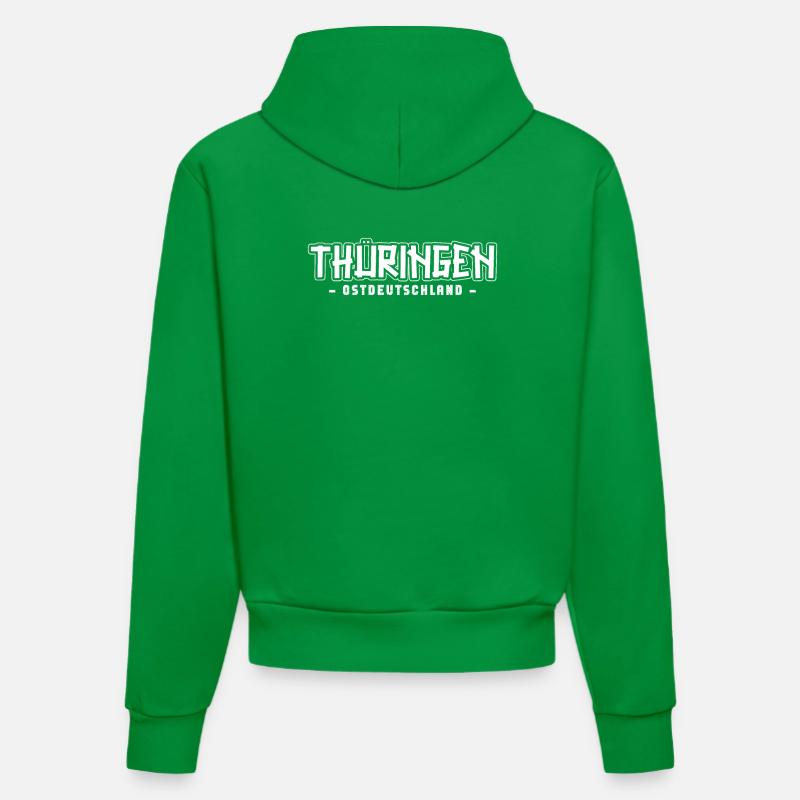 Thuringe Thuringe Thuringe Thuringe - Sweat à capuche bio ajusté fabriqué en UE - City Green