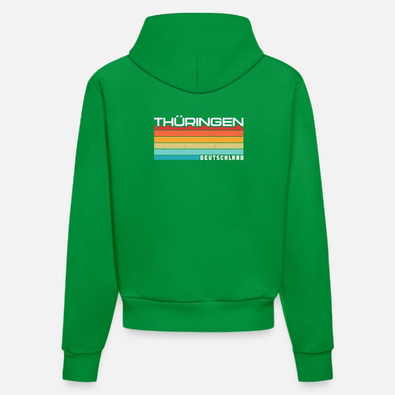 Thuringe Thuringe Thuringe Thuringe - Sweat à capuche bio ajusté fabriqué en UE - City Green