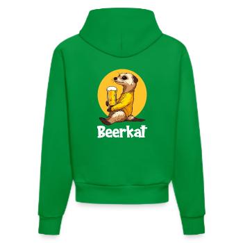 Erdmännchen Trinkt Bier Meerkat Beerkat - Organic Fitted Hoodie Made in EU - City Green - Hinten