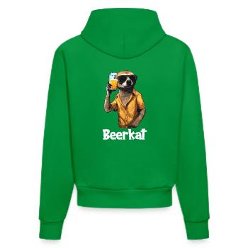 Erdmännchen Trinkt Bier Meerkat Beerkat - Organic Fitted Hoodie Made in EU - City Green - Hinten