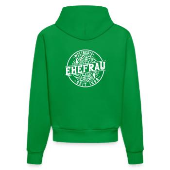 Beste Ehefrau seit 1999 25.Hochzeitstag - Organic Fitted Hoodie Made in EU - City Green - Hinten