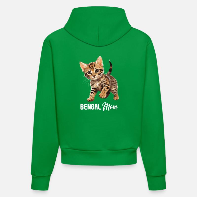 Chat du Bengale Bengalkatze - Sweat à capuche bio ajusté fabriqué en UE - City Green