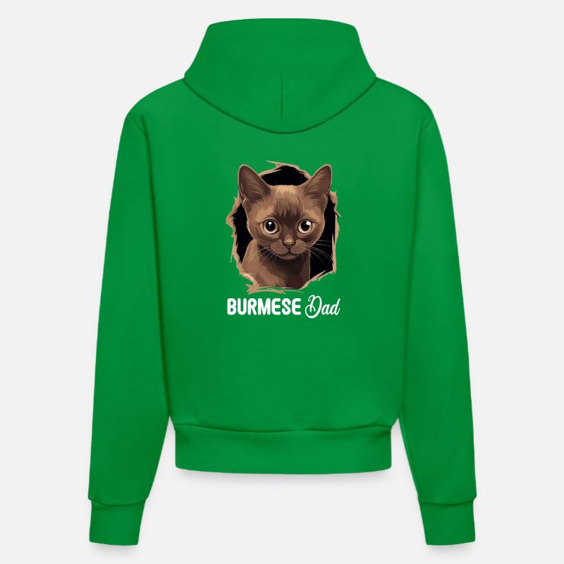 Chat birman Birmanie Katze - Sweat à capuche bio ajusté fabriqué en UE - City Green