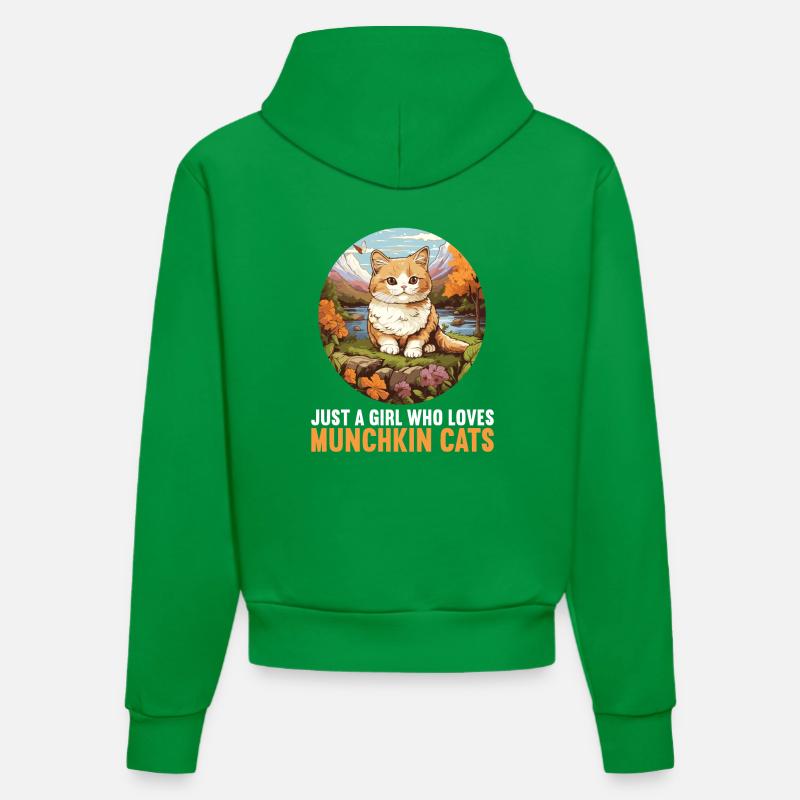 Munchkin Chaton Munchkin Chat - Sweat à capuche bio ajusté fabriqué en UE - City Green