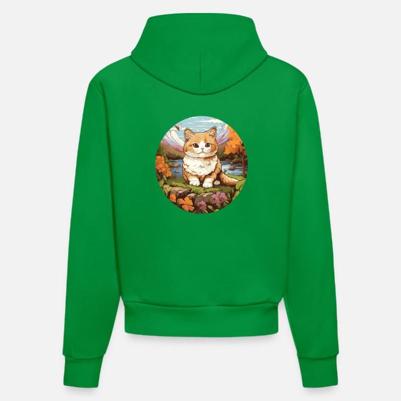 Munchkin Chaton Munchkin Chat - Sweat à capuche bio ajusté fabriqué en UE - City Green