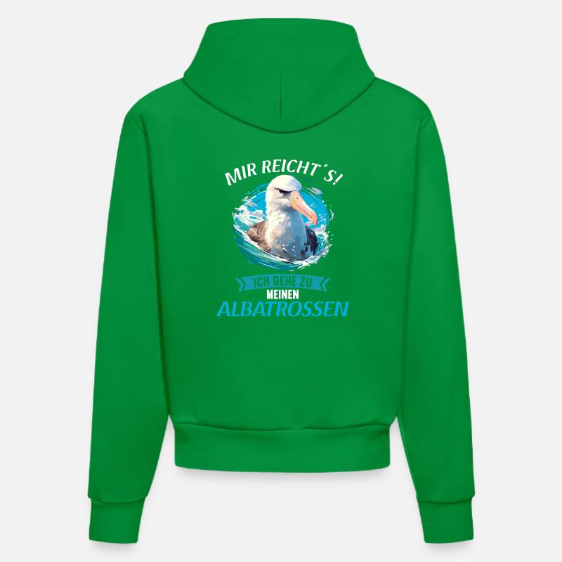 Albatross Albatrosse Albatros - Sweat à capuche bio ajusté fabriqué en UE - City Green