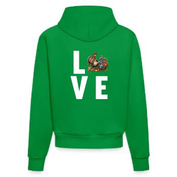 Turkey Truthähne Truthahn - Organic Fitted Hoodie Made in EU - City Green - Hinten