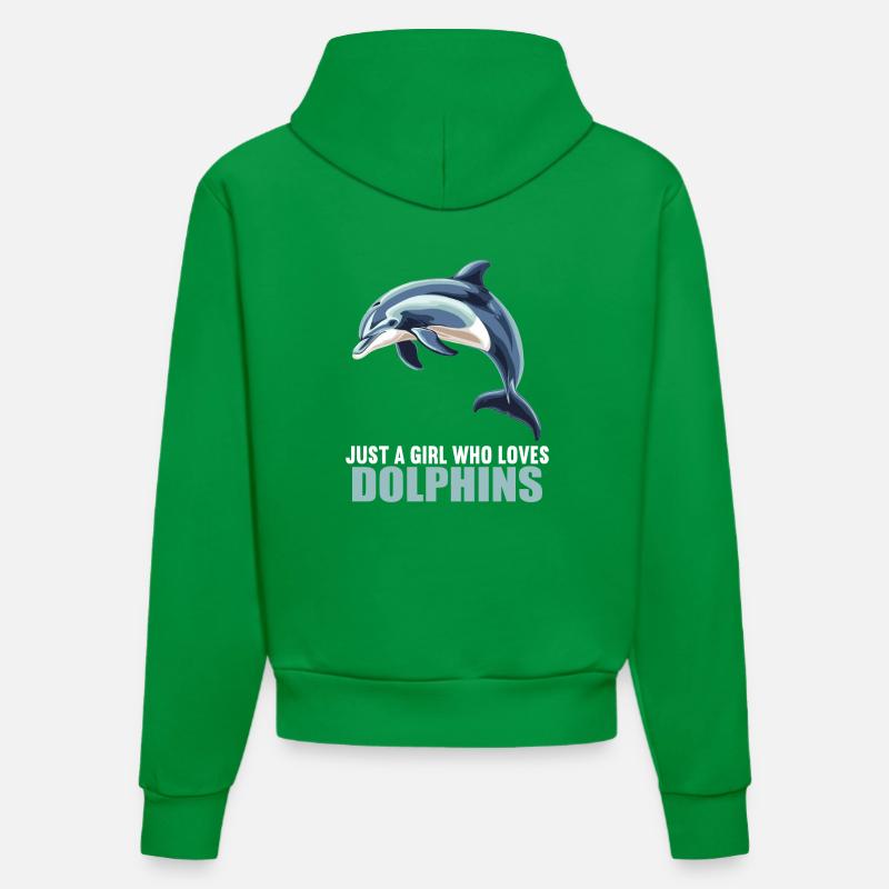 Dauphin Dauphins Dauphin - Sweat à capuche bio ajusté fabriqué en UE - City Green