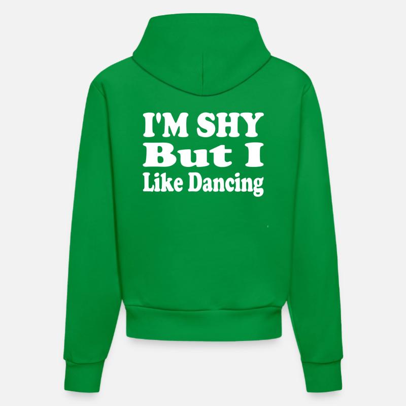 Timide Mais amour Danse - Sweat à capuche bio ajusté fabriqué en UE - City Green