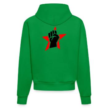 revolution fist (for black shirts) - Sweat à capuche bio ajusté fabriqué en UE - City Green - Dos
