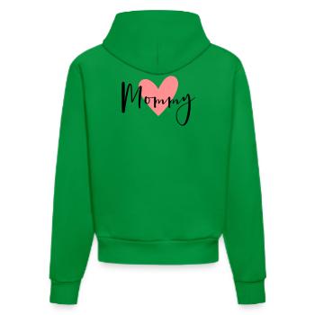Cadeau d'amour coeur maman - Sweat à capuche bio ajusté fabriqué en UE - City Green - Dos