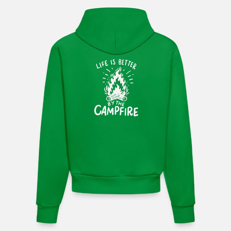 camping - Sweat à capuche bio ajusté fabriqué en UE - City Green