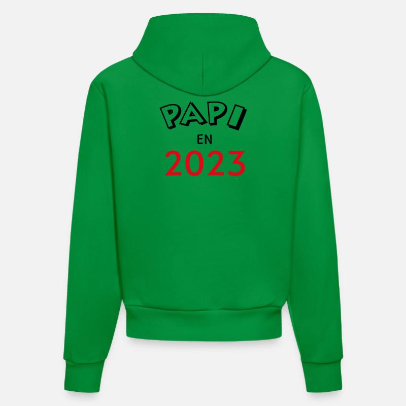 Papi en 2023 - Sweat à capuche bio ajusté fabriqué en UE - City Green