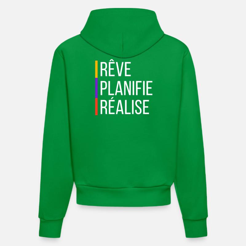 Citation de Motivation - Sweat à capuche bio ajusté fabriqué en UE - City Green