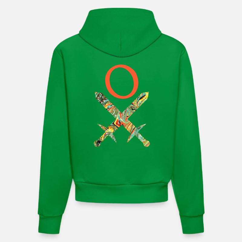 épées croisées e 200 o - Sweat à capuche bio ajusté fabriqué en UE - City Green