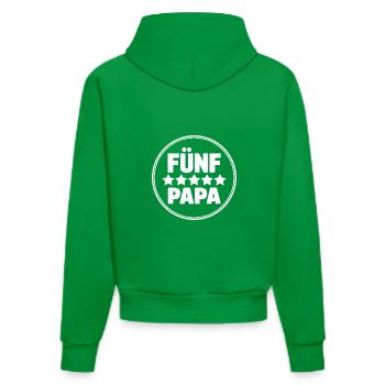 Fünf Sterne Papa - der beste Papa auf der Welt - Organic Fitted Hoodie Made in EU - City Green - Hinten