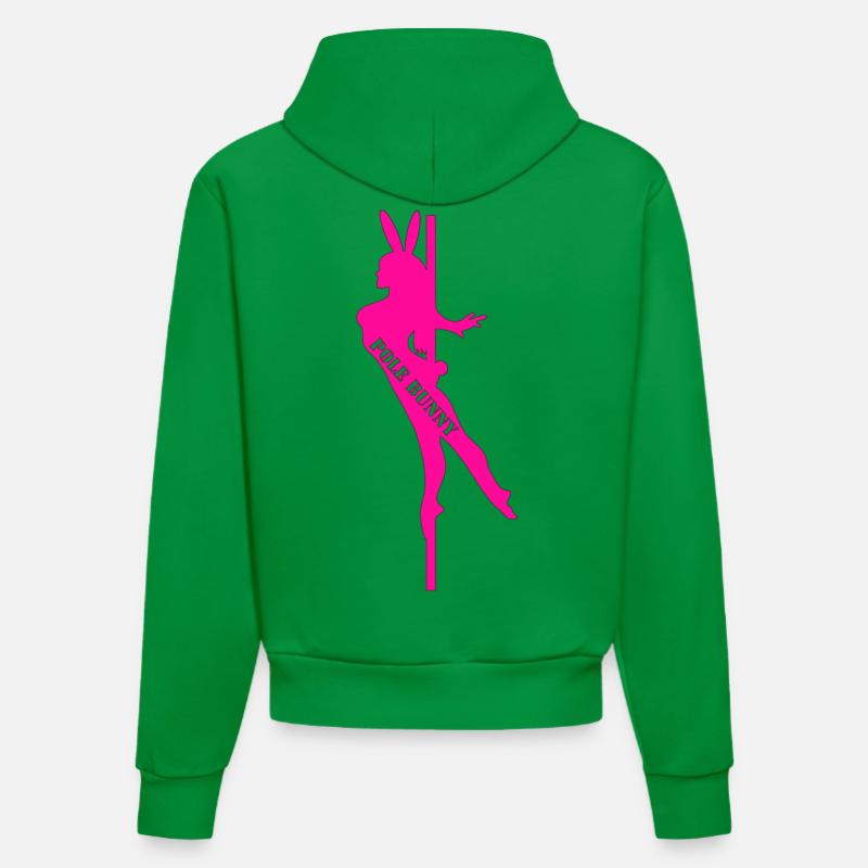 Silhouette du lapin d’orne - Sweat à capuche bio ajusté fabriqué en UE - City Green