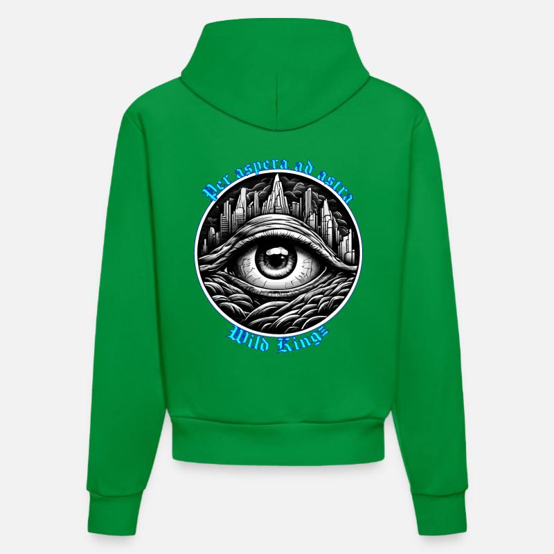 Per aspera ad astra. - Sweat à capuche bio ajusté fabriqué en UE - City Green