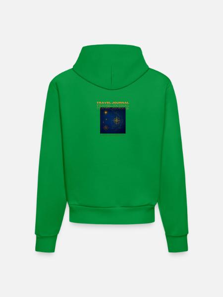 Nautical Travel Notebook - Organic Fitted Hoodie Made in EU - City Green