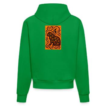 Chat Mystique Mandala Orange - Sweat à capuche bio ajusté fabriqué en UE - City Green - Dos
