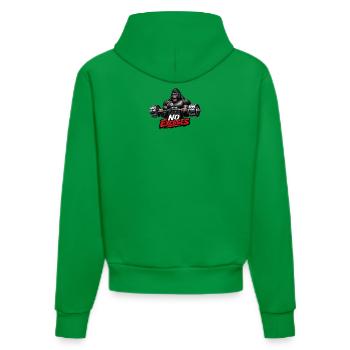 Gorilla Kraft No Excuses - Organic Fitted Hoodie Made in EU - City Green - Back