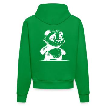 Kleiner Panda Kinder Baby Bleistift Zeichnung - Organic Fitted Hoodie Made in EU - City Green - Hinten