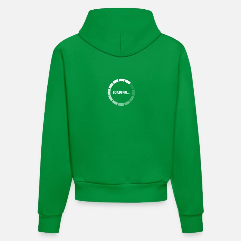 Ajax Loader - loading - waiting - Organic Fitted Hoodie Made in EU - City Green