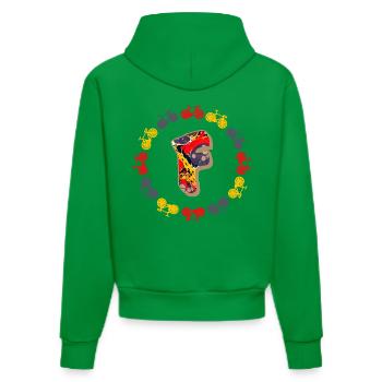 fahrrad e 202 f - Organic Fitted Hoodie Made in EU - City Green - Hinten