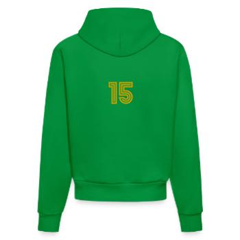 15. 15 YEARS. 15th ANNIVERSARY. 15 YEAR ANNIVERSARY. - Organic Fitted Hoodie Made in EU - City Green - Back