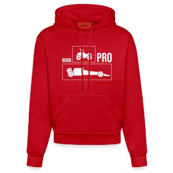 Rennauto Noob Pro - Organic Fitted Hoodie Made in EU - Rot - Vorne