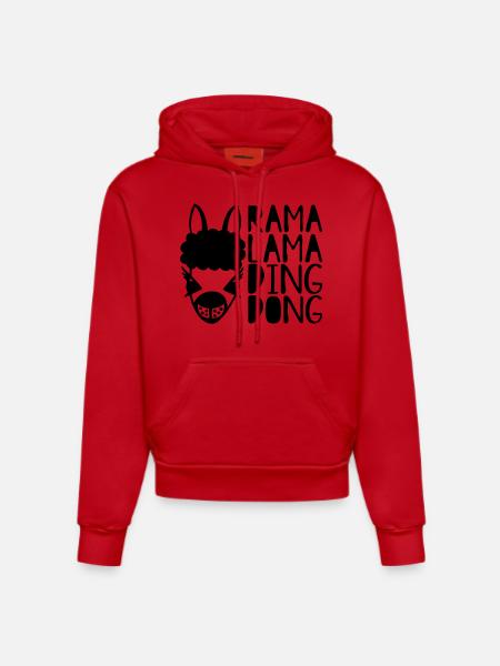 rama lama ding dong - Organic Fitted Hoodie Made in EU - red