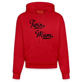 Twin Mom - Organic Fitted Hoodie Made in EU - red - Front